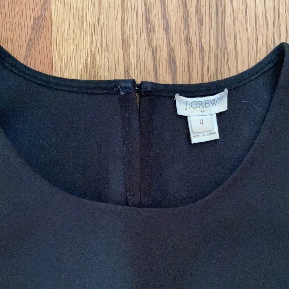 Jcrew black peplum structured top
